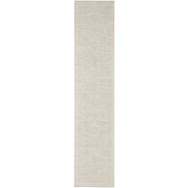 Outlines Vintage 2'2" x 12' Vintage Indoor Rug In Ivory Grey