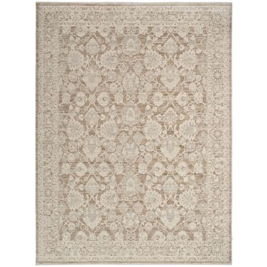 Outlines Vintage 9' x 12' Indoor Rug In Mocha and Ivory