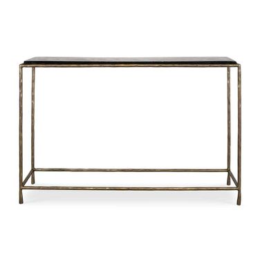 Ovard Minimalist Metal Console Table In Brass