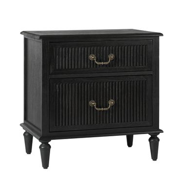 Ove 2-Drawer Nightstand In Charcoal