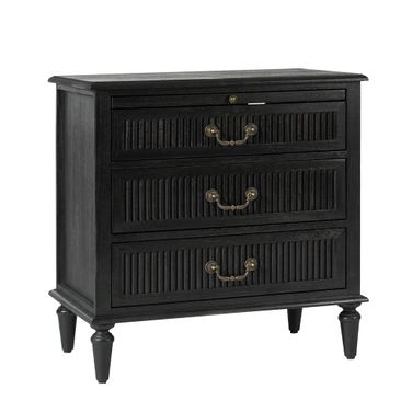 Ove 3-Drawer Nightstand In Charcoal