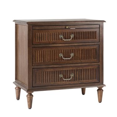 Ove 3-Drawer Nightstand In Walnut