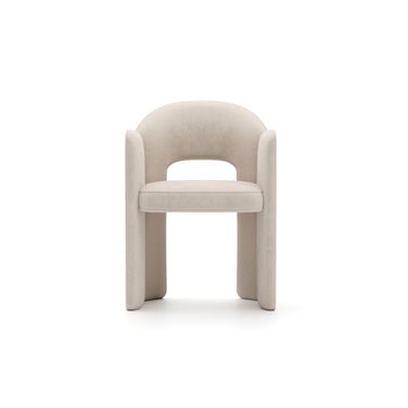 Overlap Arm Dining Chair In Cream