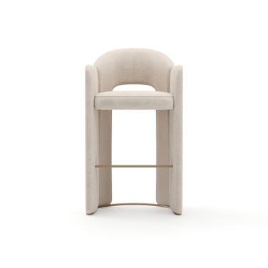 Overlap Bar Stool In Cream