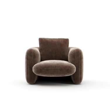 Overlap Chair Dark Taupe In Brown