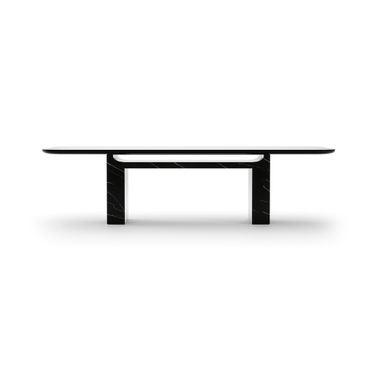 Overlap Dark Rectangle Dining Table In Black