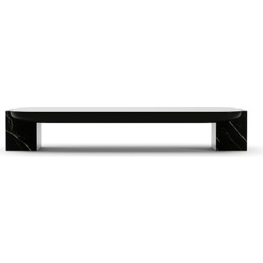 Overlap Dark Rectangular Cocktail Table In Black