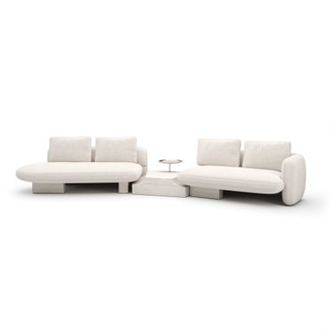 Overlap Left Bumper Sectional In Cream