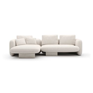 Overlap Left Chaise Sectional Small In Cream
