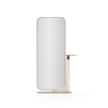 Overlap Light Floor Mirror In Clear