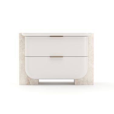 Overlap Light Large Nightstand In Cream