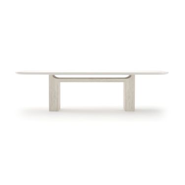 Overlap Light Rectangle Dining Table In White