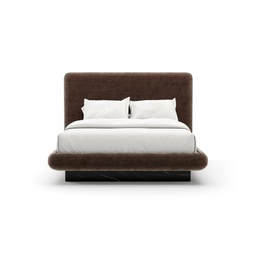 Overlap Queen Upholstered Bed In Brown