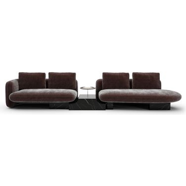 Overlap Right Bumper Sectional In Brown
