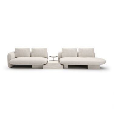 Overlap Right Bumper Sectional In Cream