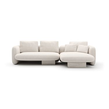 Overlap Right Chaise Sectional Small In Cream