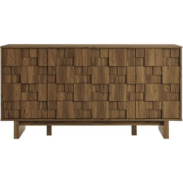 Owen 59 Inch 4 Door Geometric Sideboard In Walnut