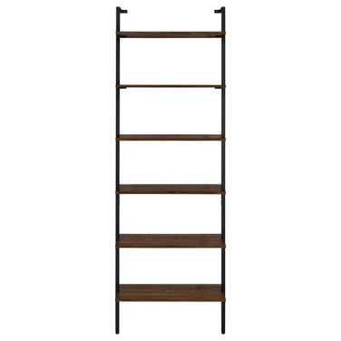 Owens 96 Inch 6-Shelf Wall Bookshelf In Walnut