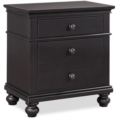 Oxford 2 Drawer Nightstand In Black