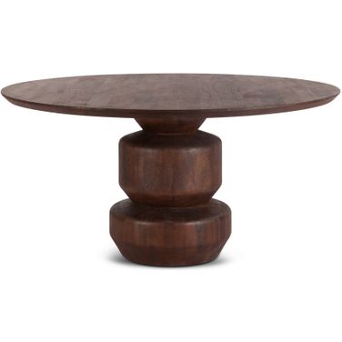 Oxford 60 Inch Dining Table In Mango Wood In Walnut