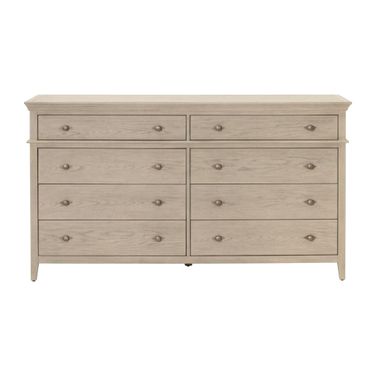 Oxford 8-Drawer Double Dresser In Whitewashed Oak