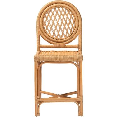 Oxford Natural Rattan Counter Stool In Light Honey