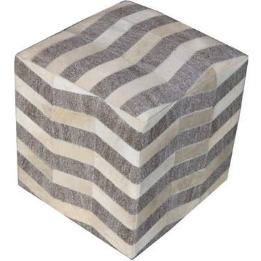 Kobe Pouf In Grey and Beige