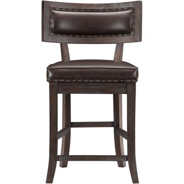 Oxton Distressed Counter Height Chair Set Of 2 In Brown