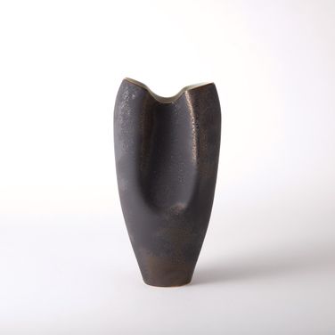 Oxus Pinched Small Vase In Gray