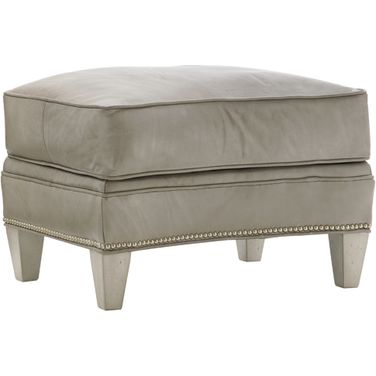 Oyster Bay Bayville Leather Ottoman