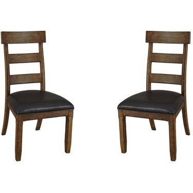 Ozark Warm Pecan Ladderback Side Chair Set of 2