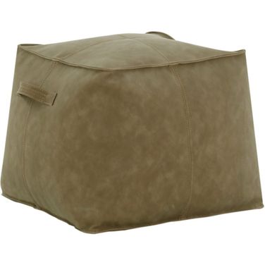 Pablo Vegan Leather Pouf In Brown