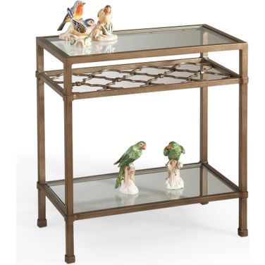 Pac Coast Side Table In Silver and Gold
