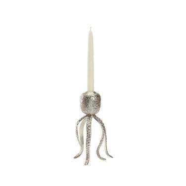 Pacific Octopus Candleholder In Silver
