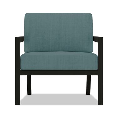 Pacifica Club Chair In Cast Lagoon and Black
