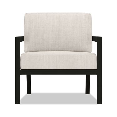 Pacifica Club Chair In Cast Silver and Black