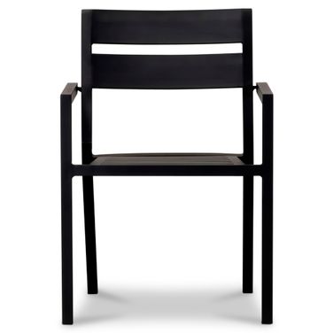 Pacifica Dining Arm Chair In Black