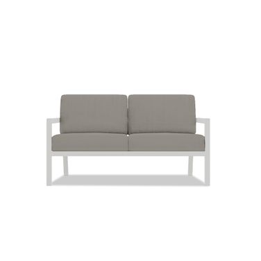 Pacifica Loveseat In Canvas Charcoal and White