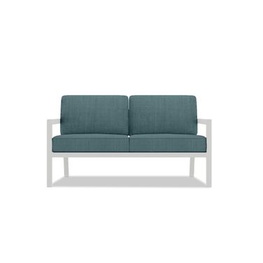 Pacifica Loveseat In Cast Lagoon and White