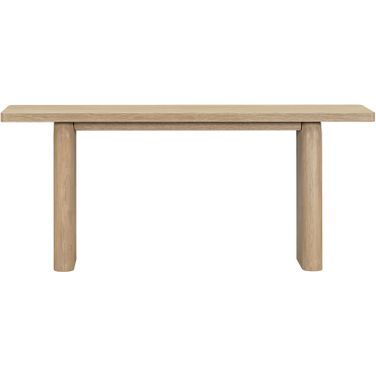 Pacifica Natural Oak Veneer Contempory 72 Inch Console Table In Mocha and Brown