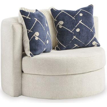 Padova Ivory Swivel Accent Chair