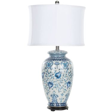 Paige Blue and White 26.75 Inch Jar Lamp