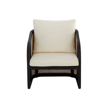 Palermo Lounge Chair In Charcoal and Stinson Cream