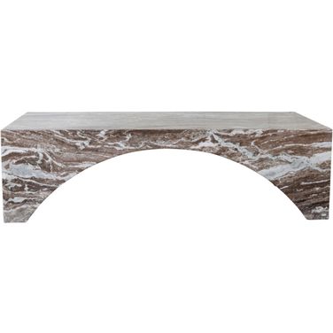 Palermo Marble Coffee Table In Brown and Natural