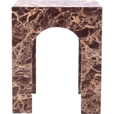 Palermo Marble End Table In Cherry and Natural