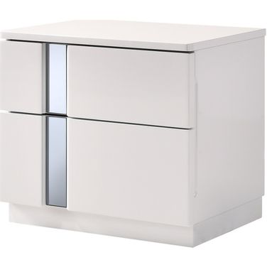 Palermo White Lacquer Nightstand