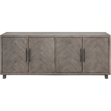 Palisades 80 Inch Four Door TV Console In Gray