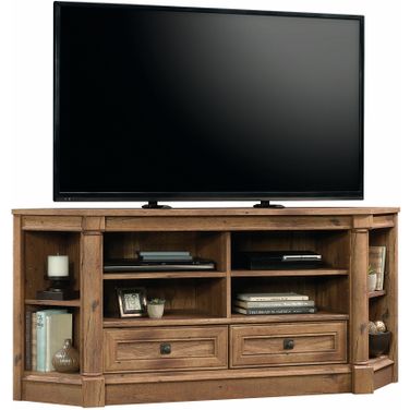 Palladia Corner Entertainment Credenza In Vintage Oak
