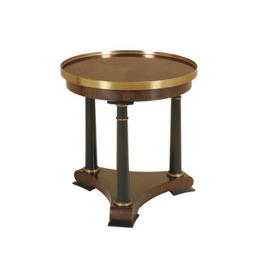 Palladium Occasional Table In Brown/Matte Black/Brass