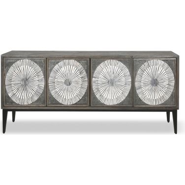 Palm Desert Modern Bone Inlay Sideboard In Vintage Gray